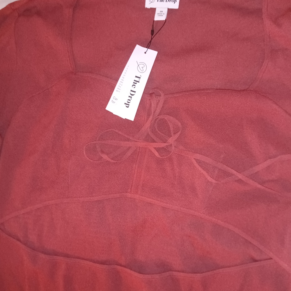 The Drop Women's Long Sleeve Dress - Rust